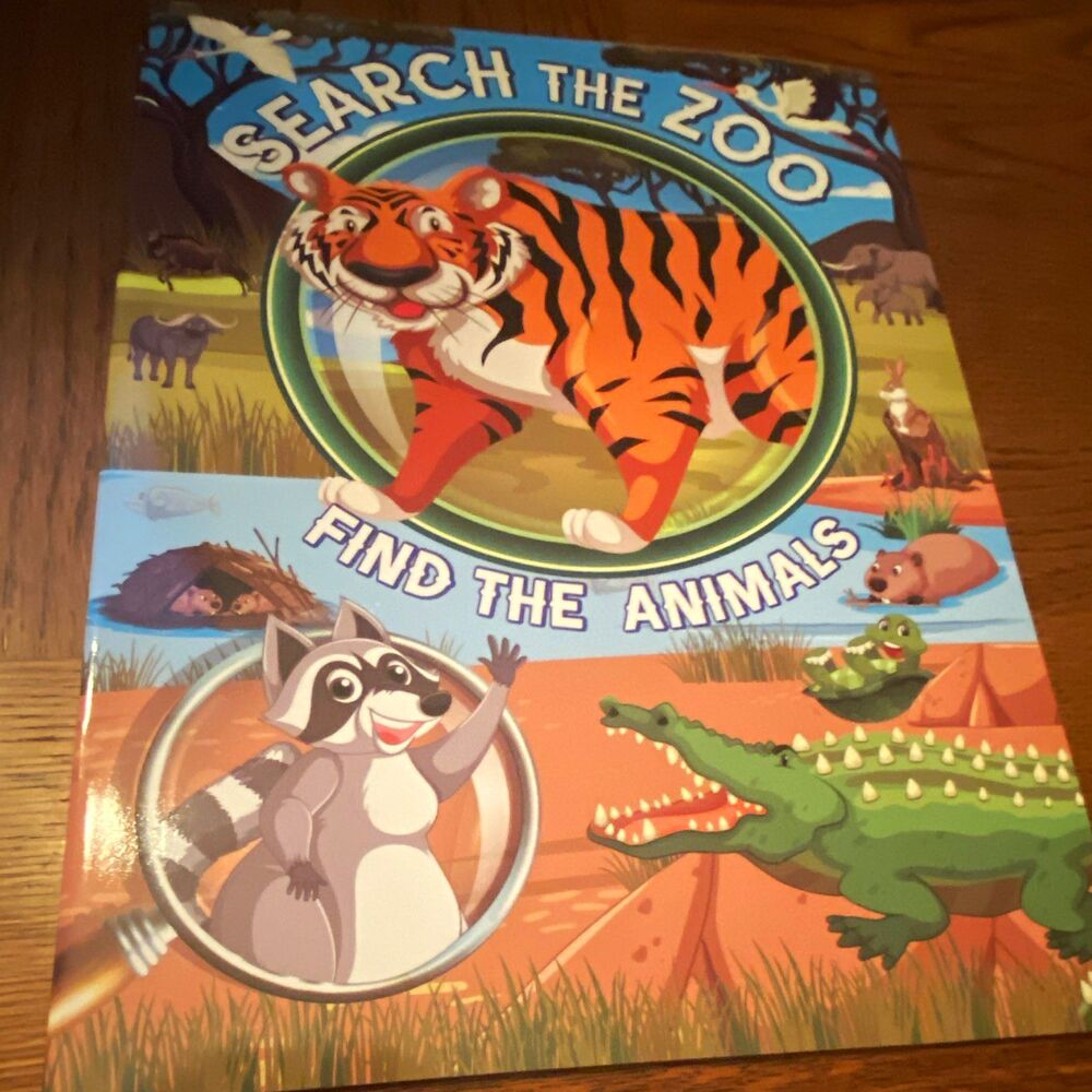 Search the Zoo Find the Animals Activity Book elfew Paperback Illustrated